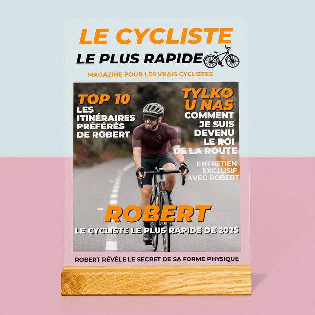 La Couverture De Magazine: Le Cycliste Le Plus Rapide - Impression Sur Verre Acrylique 