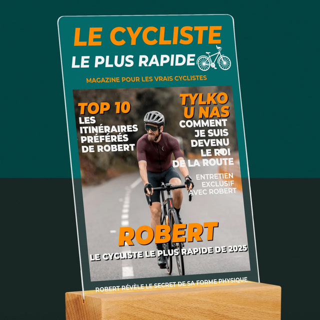 La Couverture De Magazine: Le Cycliste Le Plus Rapide - Impression Sur Verre Acrylique 