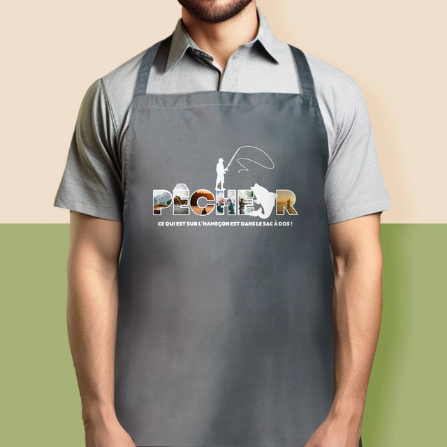 Collage Photo De Lettre: Ce Qui Est Sur L'Hameçon  - Tablier