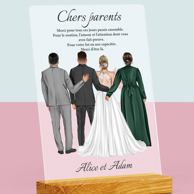La Création Du Personnage: Chers Parents, Merci - Impression Sur Verre Acrylique 