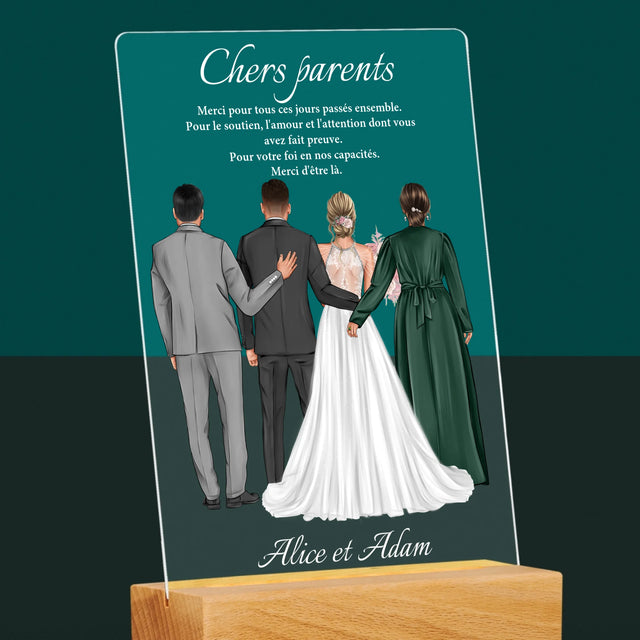 La Création Du Personnage: Chers Parents, Merci - Impression Sur Verre Acrylique 