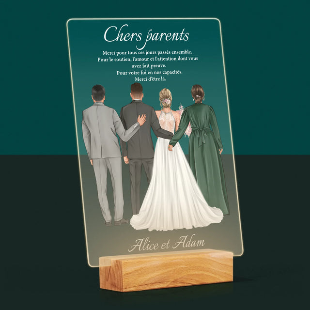 La Création Du Personnage: Chers Parents, Merci - Impression Sur Verre Acrylique 