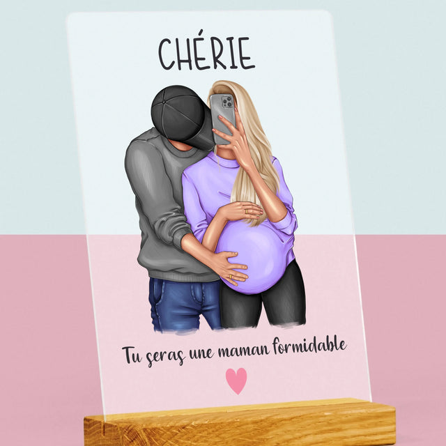 La Création Du Personnage: Tu Seras Une Maman Formidable - Impression Sur Verre Acrylique