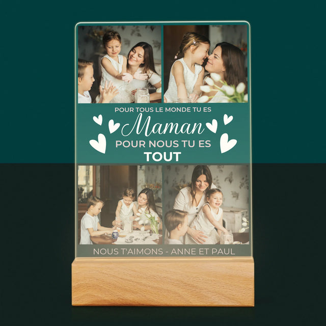 Le Collage Photo: Maman Tu Es Tout - Impression Sur Verre Acrylique