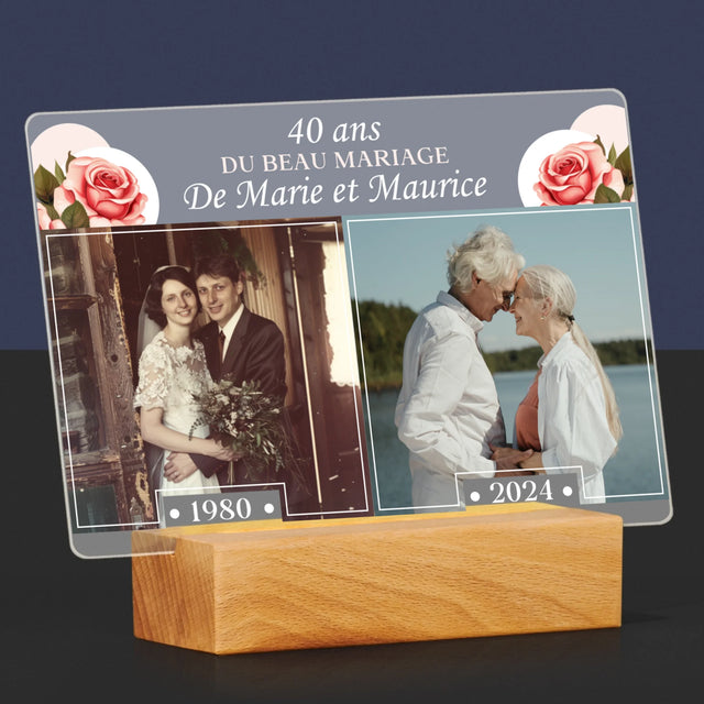 Le Collage Photo: Les Années Ensemble - Impression Sur Verre Acrylique