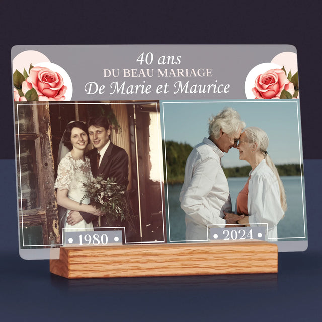 Le Collage Photo: Les Années Ensemble - Impression Sur Verre Acrylique