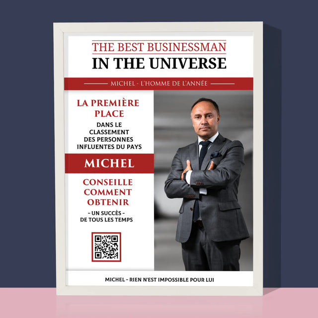 Couverture De Magazine: The Best Buisnessman In The Universe: Couverture De La Magazine - Impression Encadrée 30X40
