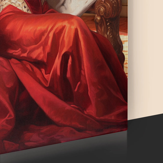 Portrait royal : Reine sur le trône - Imprimez avec votre photo | FR