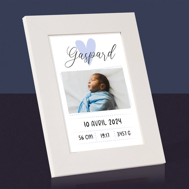 Acte De Naissance De L'Enfant: Métrique, Petit-Coeur,  Garçon - Cadre Photo 