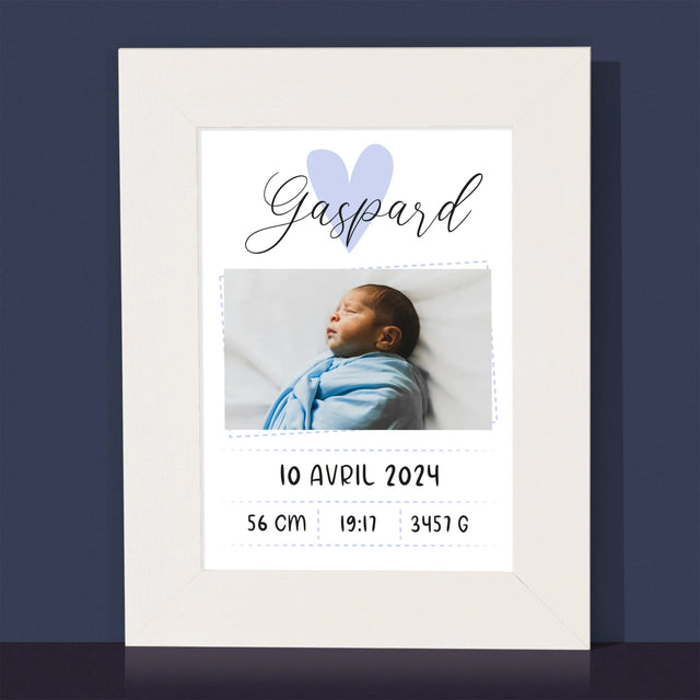 Acte De Naissance De L'Enfant: Métrique, Petit-Coeur,  Garçon - Cadre Photo 