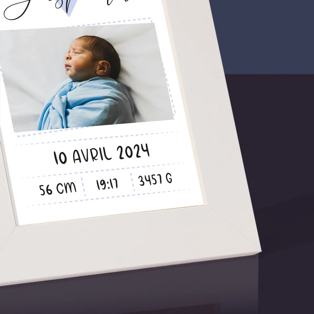 Acte De Naissance De L'Enfant: Métrique, Petit-Coeur,  Garçon - Cadre Photo 