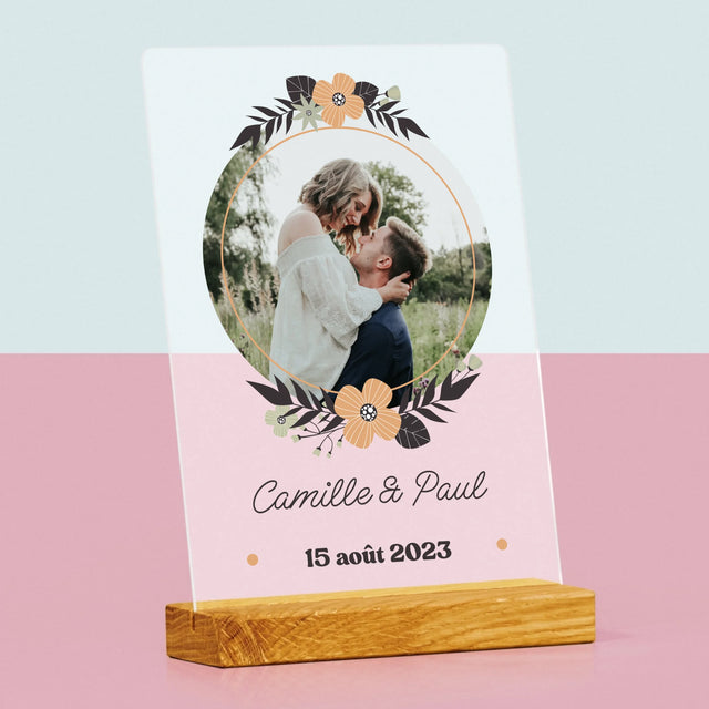 Photo Et Texte: Les Amoureux - Impression Sur Verre Acrylique