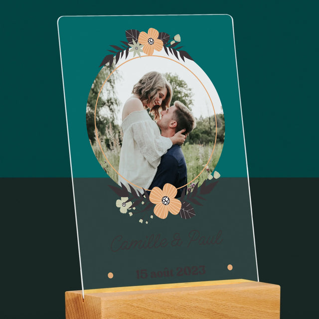 Photo Et Texte: Les Amoureux - Impression Sur Verre Acrylique