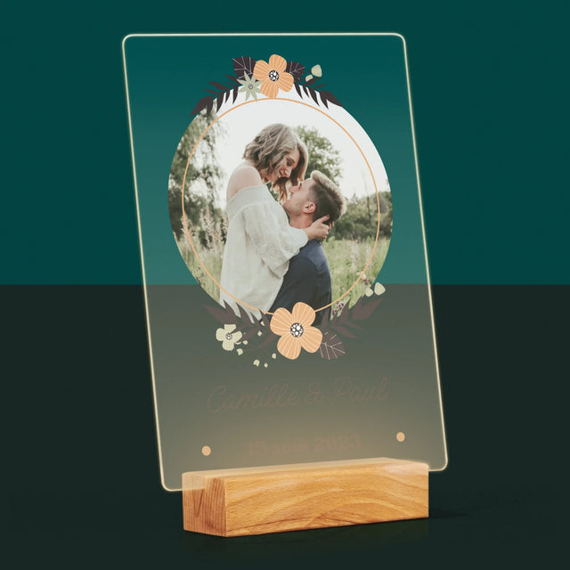 Photo Et Texte: Les Amoureux - Impression Sur Verre Acrylique