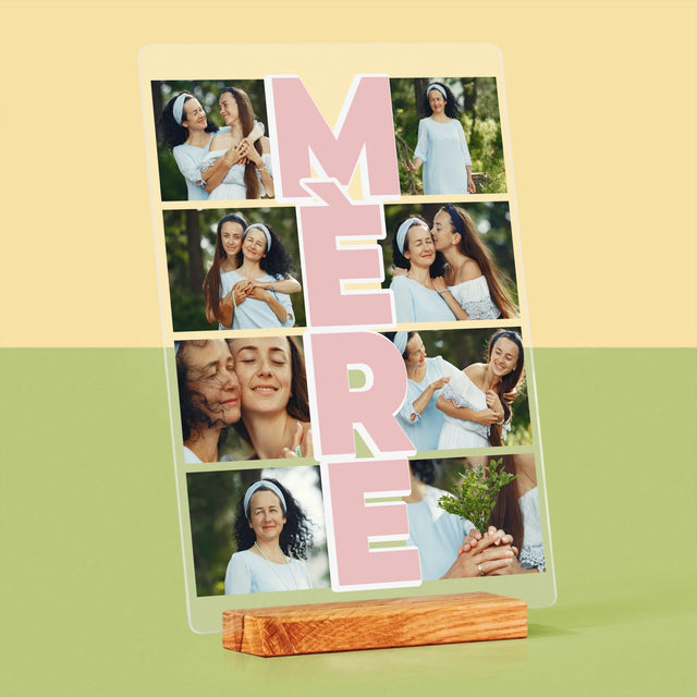 Collage Photo: Maman, Collage De Photos - Impression Sur Verre Acrylique 