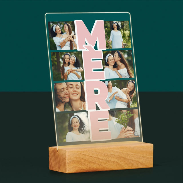 Collage Photo: Maman, Collage De Photos - Impression Sur Verre Acrylique 