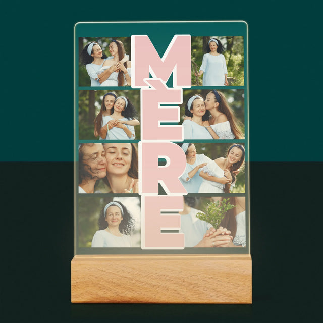 Collage Photo: Maman, Collage De Photos - Impression Sur Verre Acrylique 