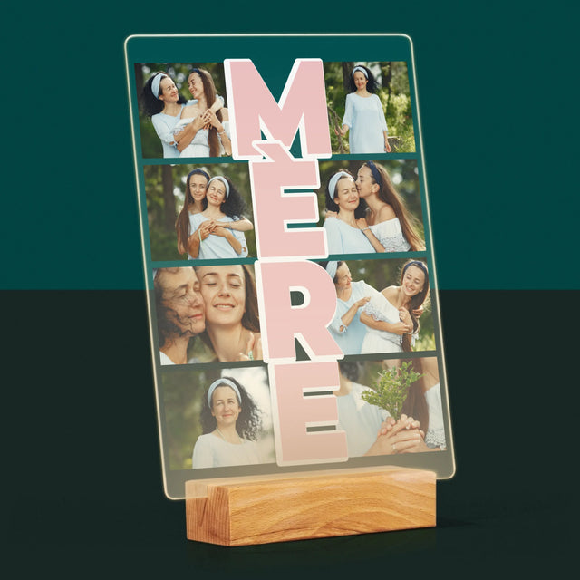 Collage Photo: Maman, Collage De Photos - Impression Sur Verre Acrylique 