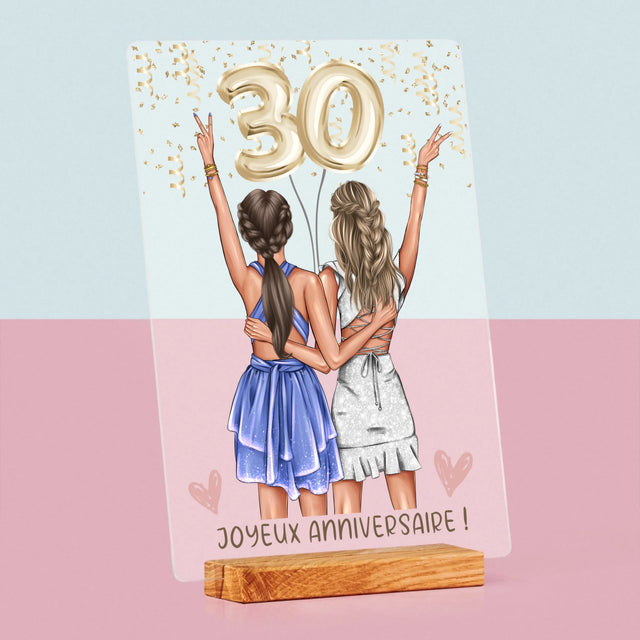 La Création Du Personnage: Amies Trente Ans - Impression Sur Verre Acrylique