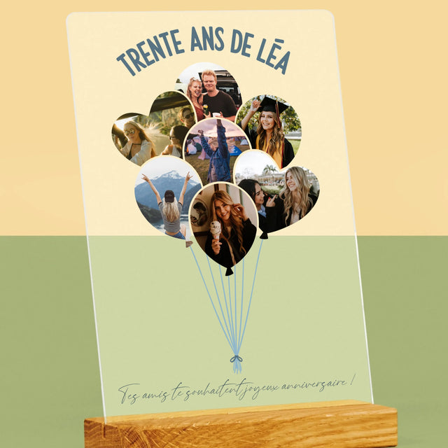 Forme Des Photos: Trente Ans Ballons - Impression Sur Verre Acrylique