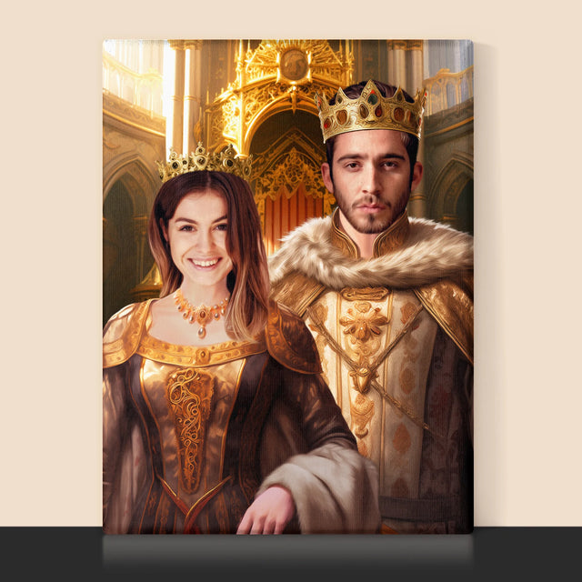 Le portrait royal : Roi et Reine - Imprimez avec votre photo 