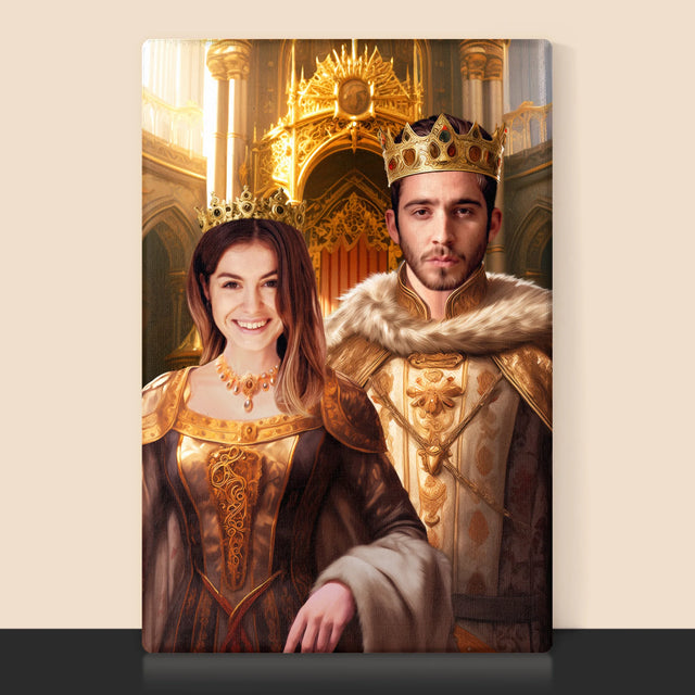 Le portrait royal : Roi et Reine - Imprimez avec votre photo 