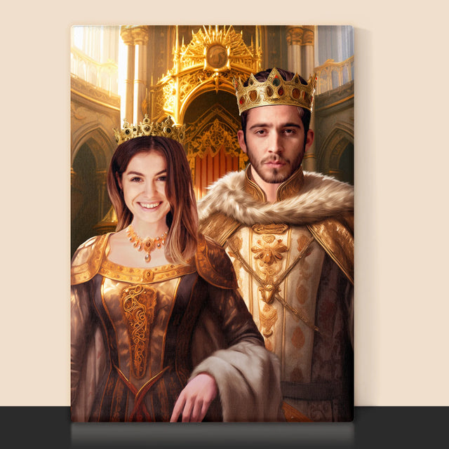 Le portrait royal : Roi et Reine - Imprimez avec votre photo 