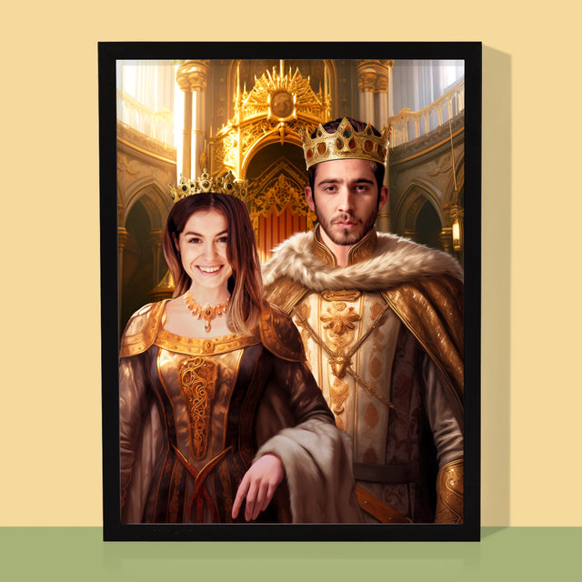 Le portrait royal : Roi et Reine - Imprimez avec votre photo 
