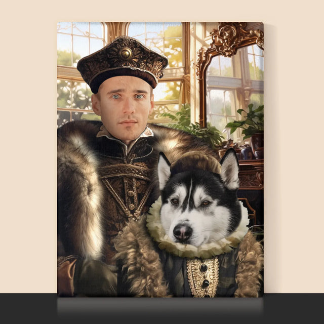 Le Portrait Royal : Noble Avec Animal De Compagnie - Imprimez Avec Votre Photo 
