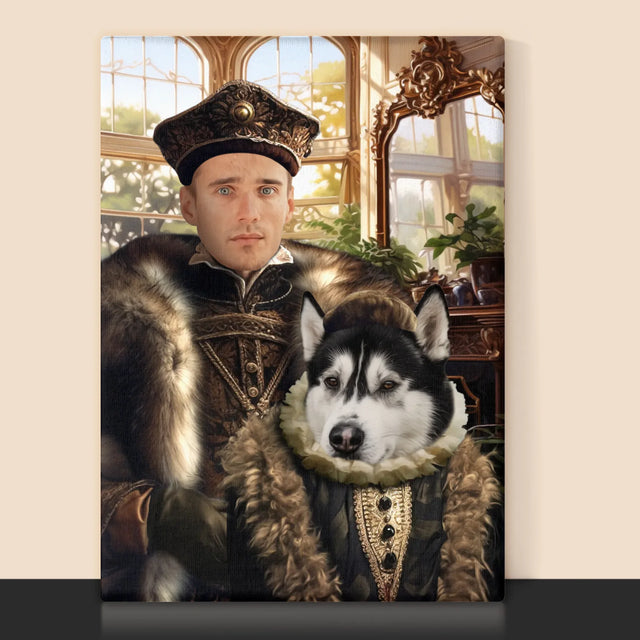 Le Portrait Royal : Noble Avec Animal De Compagnie - Imprimez Avec Votre Photo 