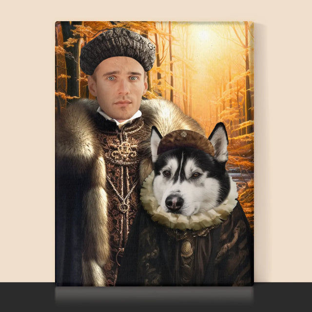 Le portrait royal : La noblesse en chasse - Imprimez avec votre photo 