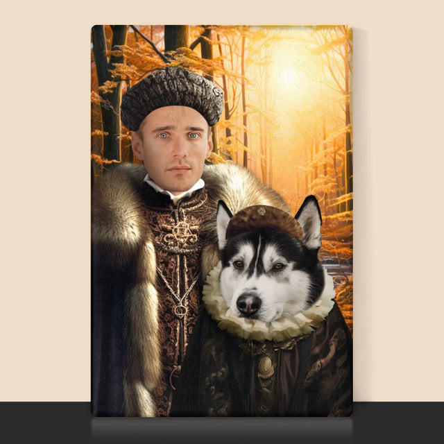 Le portrait royal : La noblesse en chasse - Imprimez avec votre photo 