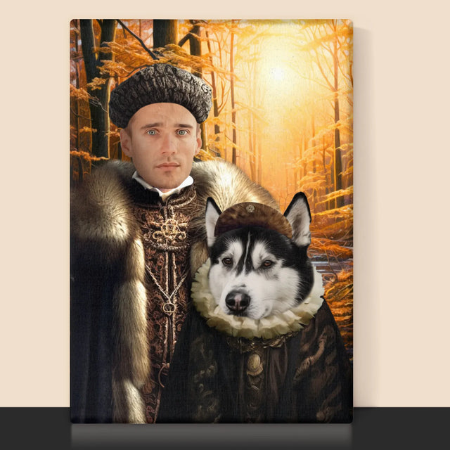 Le portrait royal : La noblesse en chasse - Imprimez avec votre photo 