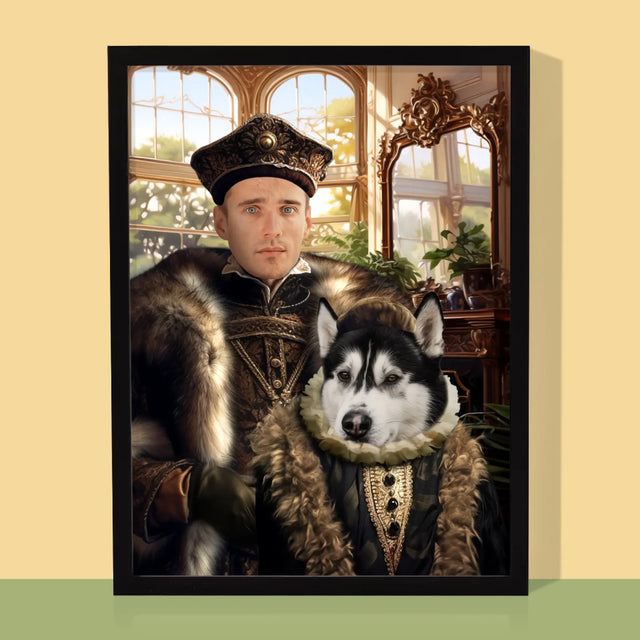 Le Portrait Royal : Noble Avec Animal De Compagnie - Imprimez Avec Votre Photo 