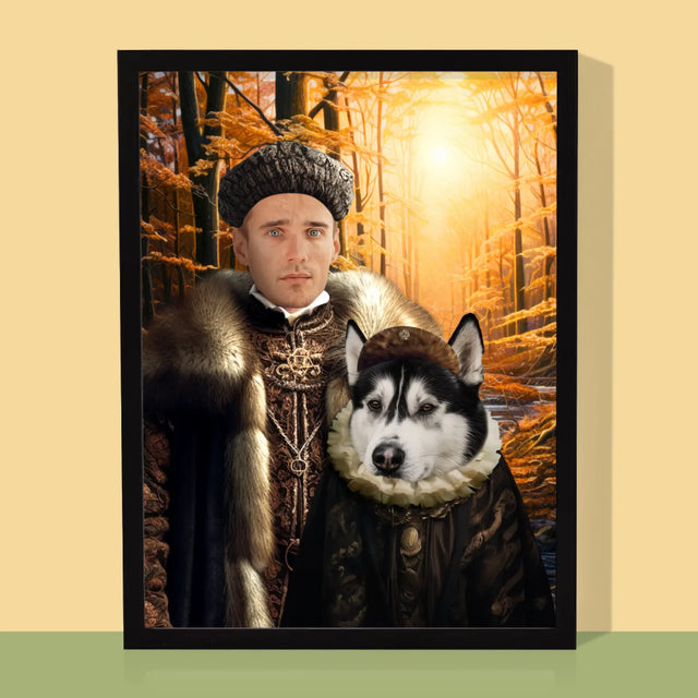 Le portrait royal : La noblesse en chasse - Imprimez avec votre photo 