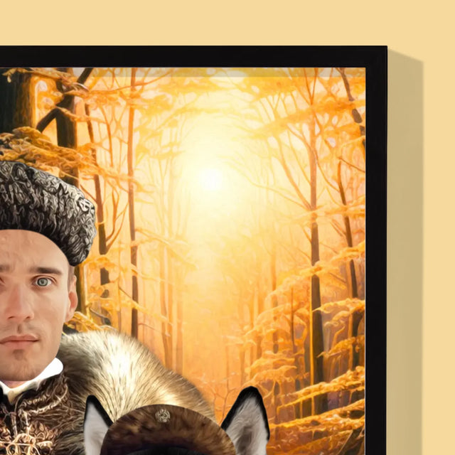 Le portrait royal : La noblesse en chasse - Imprimez avec votre photo 