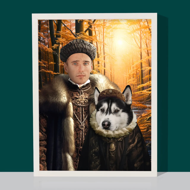 Le portrait royal : La noblesse en chasse - Imprimez avec votre photo 