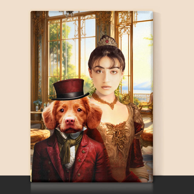 Le Portrait Royal : Dame Avec Animal De Compagnie - Imprimez Avec Votre Photo 