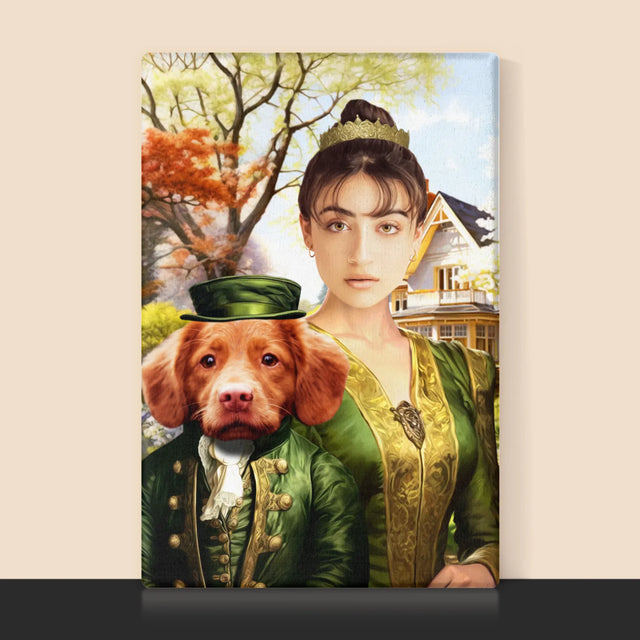 Le portrait royal : Dame en promenade - Imprimez avec votre photo 