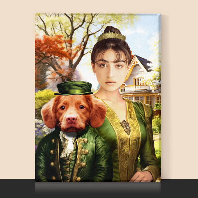 Le portrait royal : Dame en promenade - Imprimez avec votre photo 