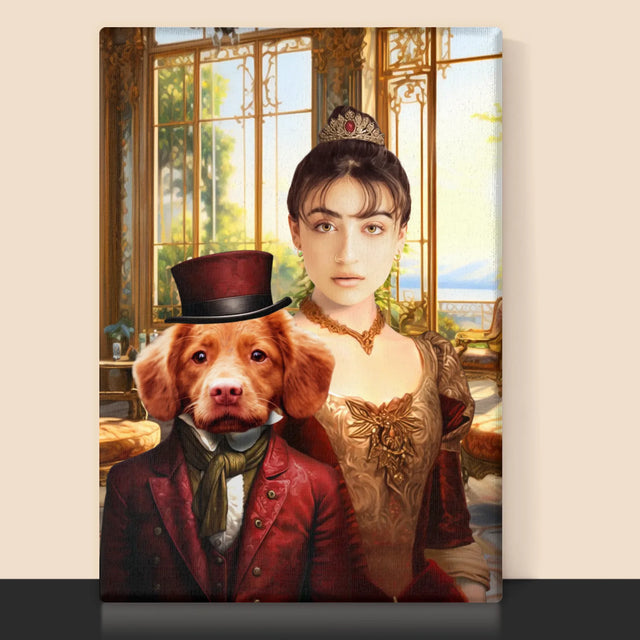 Le Portrait Royal : Dame Avec Animal De Compagnie - Imprimez Avec Votre Photo 