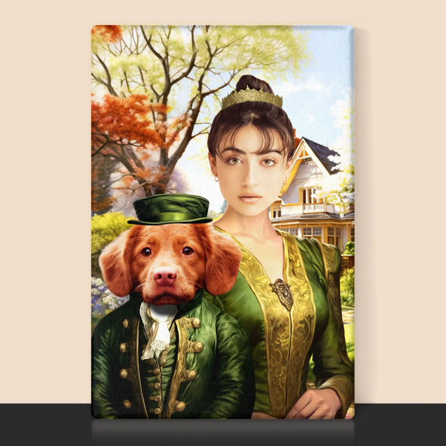 Le portrait royal : Dame en promenade - Imprimez avec votre photo 