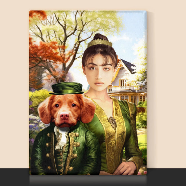 Le portrait royal : Dame en promenade - Imprimez avec votre photo 