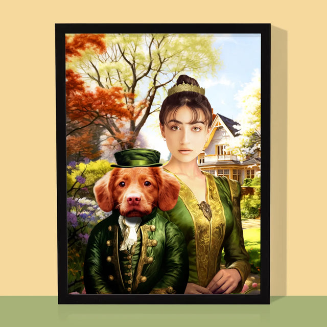 Le portrait royal : Dame en promenade - Imprimez avec votre photo 