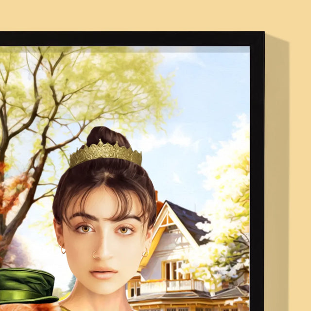 Le portrait royal : Dame en promenade - Imprimez avec votre photo 