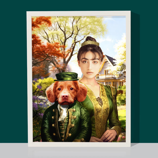 Le portrait royal : Dame en promenade - Imprimez avec votre photo 