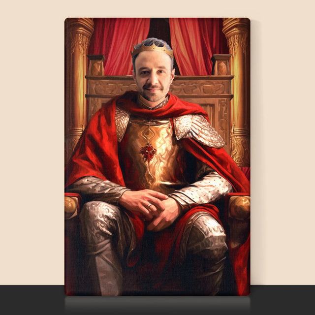 Le Portrait Royal : Roi Dans La Salle Du Trône - Imprimez Avec Votre Photo 