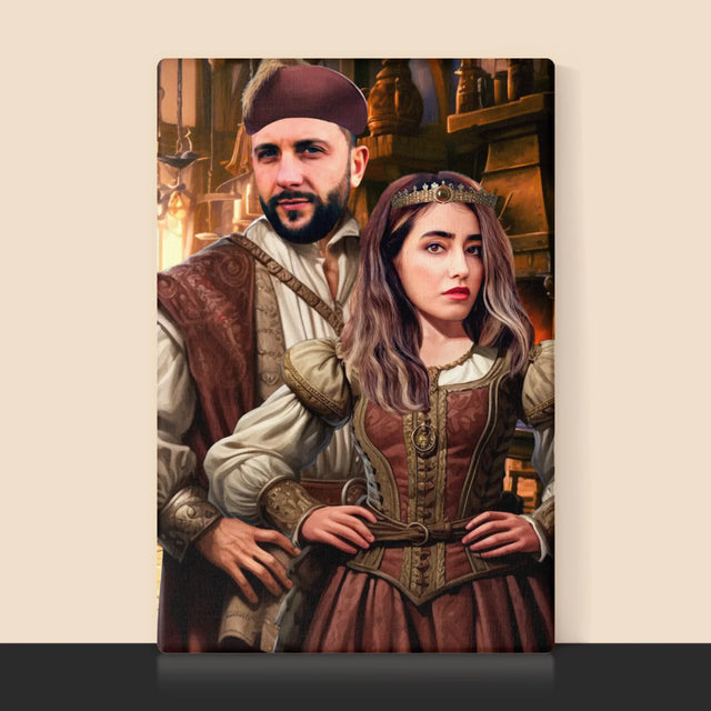 Portrait royal : Duo aristocratique - Imprimez avec votre photo | FR