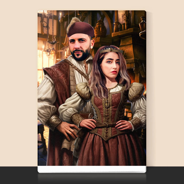 Portrait royal : Duo aristocratique - Imprimez avec votre photo | FR