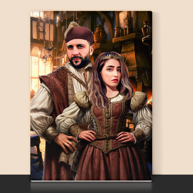Portrait royal : Duo aristocratique - Imprimez avec votre photo | FR